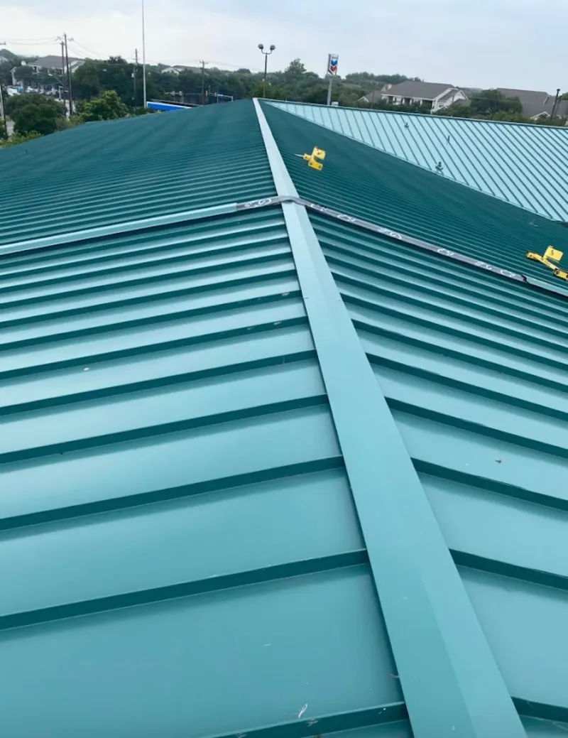 Green commercial metal roof ridge and valley for Metal Roof Repair in Coraopolis